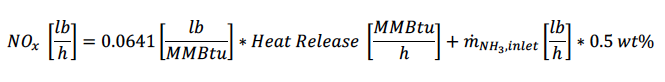formula for determining nitrogen oxides emissions