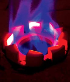 single round flame gas burner