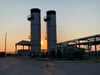 Wide shot of a ground enclosed vapor combustor