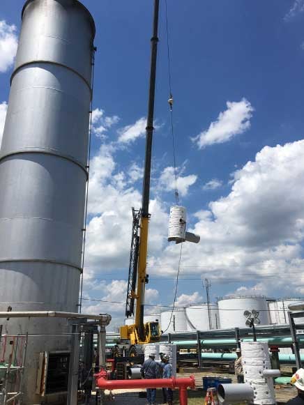 Foto: Dampfverbrennungsanlage bei der Nachrüstung