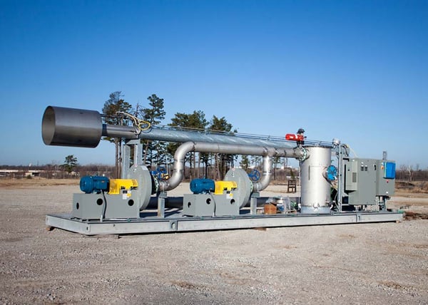 Biogas-Deponie-Abfackelungsanlage