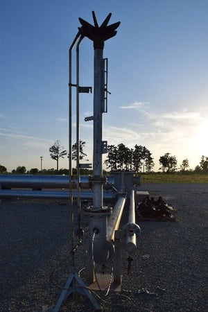 installation d'essai de torche terrestre à plusieurs points