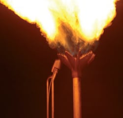 wellhead flare system flame