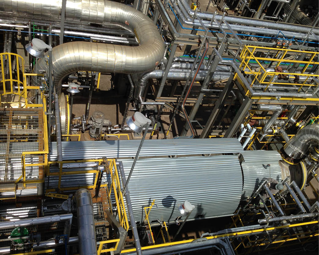 Overhead shot of a Reaction Furnace in a Sulphur Recovery Unit