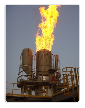 Zeeco Low BTU Gas Flare - flame retention ring